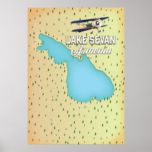 Sevan Armenien-Karte Poster (Vorne)