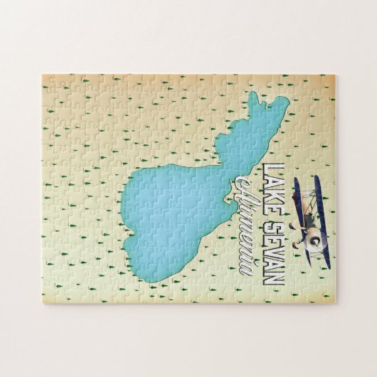 Sevan Armenien-Karte Puzzle (Horizontal)