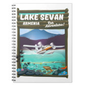 Sevan-See Armenien Vintage Reiseposter Notizblock (Vorderseite)