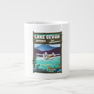 Sevansee Armenien Vintage Reiseposter Jumbo-Tasse