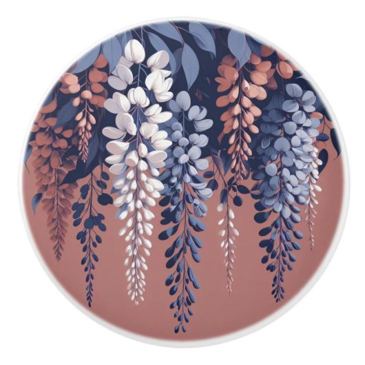 Seven and Rose Wisteria Keramikknauf (Vorderseite)