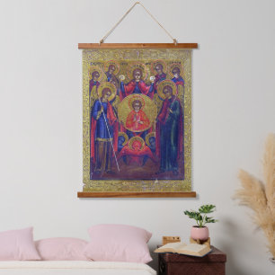 Seven Archangels Christliche religiöse Kunst Wandteppich Mit Holzrahmen