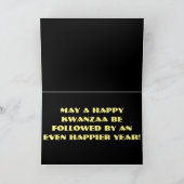 Seven Candles Kwanza Wisha Feiertagskarte (Innenseite)