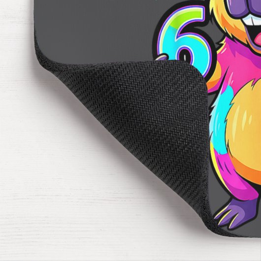 Seven Capybara Cartoon 67 Six Tee Mousepad (Ecke)