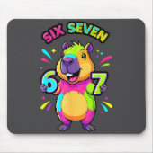 Seven Capybara Cartoon 67 Six Tee Mousepad (Vorne)