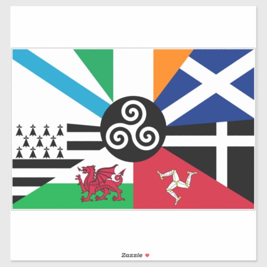 Seven Celtic Nations Aufkleber (Blatt)