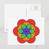 Seven Chakra Blume des Lebens Postkarte (Vorne/Hinten)