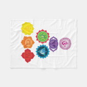 Seven Chakra Fleece Blanket (Vorderseite (Horizontal))