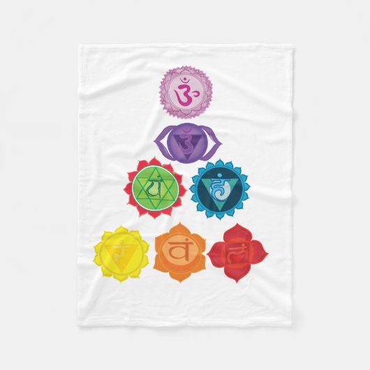 Seven Chakra Fleece Blanket (Vorderseite)