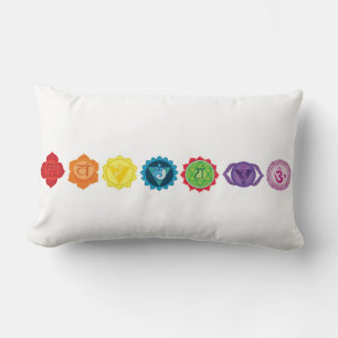 Seven Chakra Lumbar Pillow 33 cm x 53 cm Lendenkissen