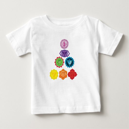 Seven Chakra Yoga Baby Kleinkind Long Sleeve T - S Baby T-shirt (Vorderseite)