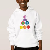 Seven Chakra Yoga Kids's Hanes ComfortBlend® Hoodi Hoodie (Vorderseite)