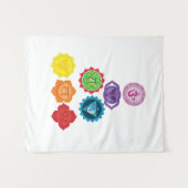 Seven chakra Yoga Wall Tapestes Wandteppich (Vorderseite (Horizontal))