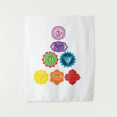 Seven chakra Yoga Wall Tapestes Wandteppich (Vorderseite)