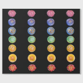 Seven chakras Aquarellkunst Geschenkpapier (Flach)