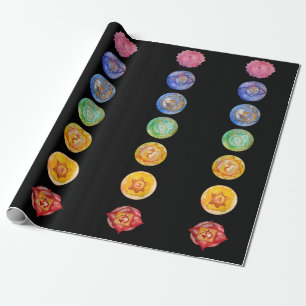 Seven chakras Aquarellkunst Geschenkpapier