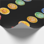 Seven chakras Aquarellkunst Geschenkpapier (Ecke)