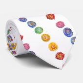 Seven chakras Aquarellkunst Krawatte (Gerollt)