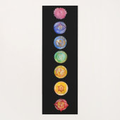 Seven chakras Aquarellkunst Yogamatte (Rückseite)