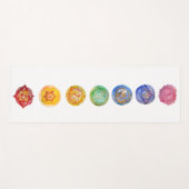 Seven chakras Aquarellkunst Yogamatte (Vorderseite (Horizontal))