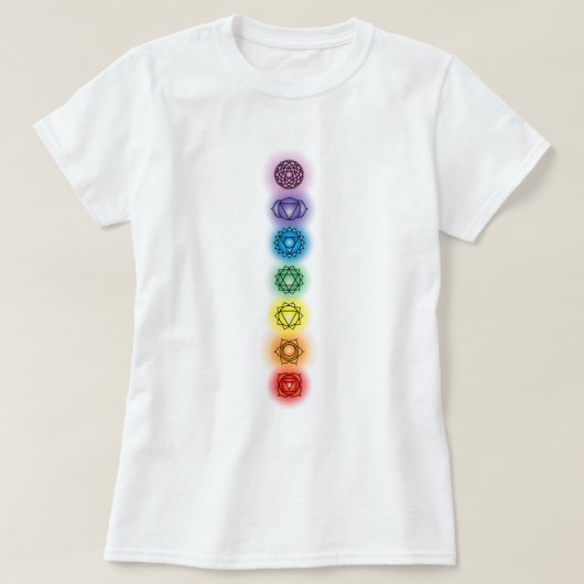 Seven Chakras Ladys Basic T-Shirt (Design vorne)