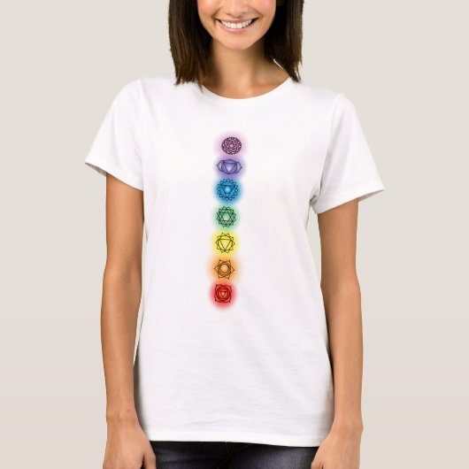 Seven Chakras Ladys Basic T-Shirt (Vorderseite)