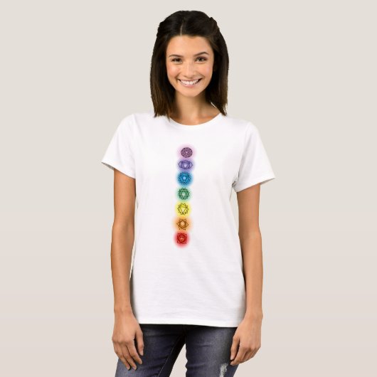 Seven Chakras Ladys Basic T-Shirt (Vorne ganz)