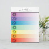 Seven Chakras Letterhead Stationierung Briefkopf (Stehend Vorderseite)