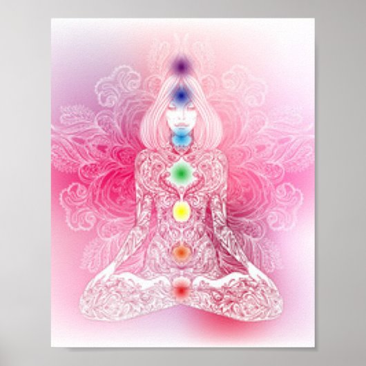 Seven Chakras Pink Lady Poster (Vorne)
