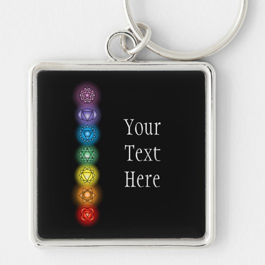 Seven Chakras Premium Schlüsselanhänger (Vorne)