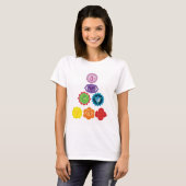 Seven Chakras Pyramide Yoga Women's Basic T - Shir T-Shirt (Vorne ganz)