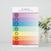 Seven Chakras Stationery Briefpapier (Stehend Vorderseite)
