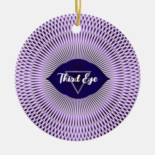Seven Chakras Third Eye Chakra Yoga Design Keramik Ornament (Vorne)