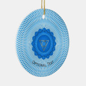 Seven Chakras Throat Chakra Yoga Design Keramik Ornament (Rechts)