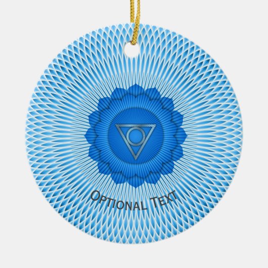 Seven Chakras Throat Chakra Yoga Design Keramik Ornament (Vorne)