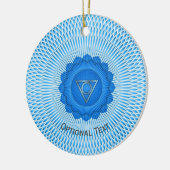 Seven Chakras Throat Chakra Yoga Design Keramik Ornament (Links)