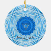 Seven Chakras Throat Chakra Yoga Design Keramik Ornament (Hinten)
