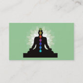 Seven Chakras Yoga Design Business Cards Visitenkarte (Rückseite)