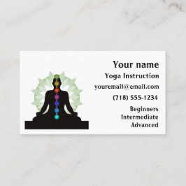 Seven Chakras Yoga Design Business Cards Visitenkarte