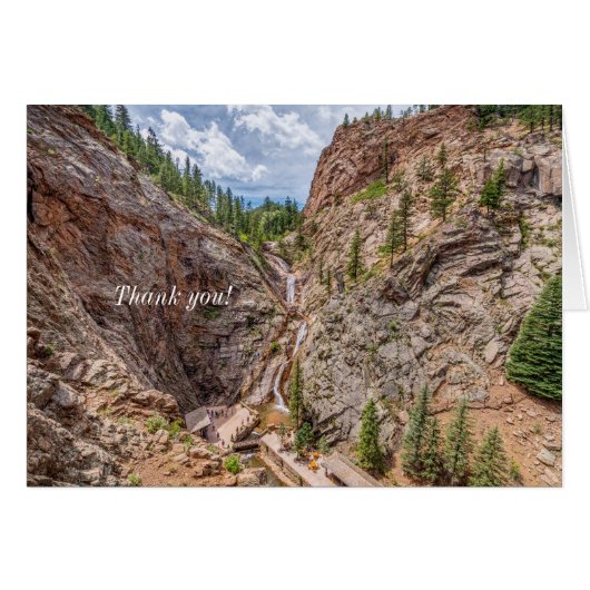 Seven Falls Colorado Danke Karte (Vorderseite (Horizontal))
