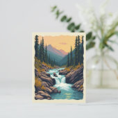 Seven Falls Colorado Retro Postkarte (Stehend Vorderseite)