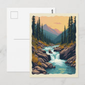Seven Falls Colorado Retro Postkarte (Vorne/Hinten)