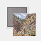 Seven Falls Colorado Square Magnet (Vorderseite/Rückseite)