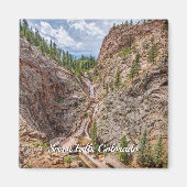 Seven Falls Colorado Square Magnet (Vorne)