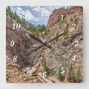 Seven Falls Colorado Wall Clock Quadratische Wanduhr