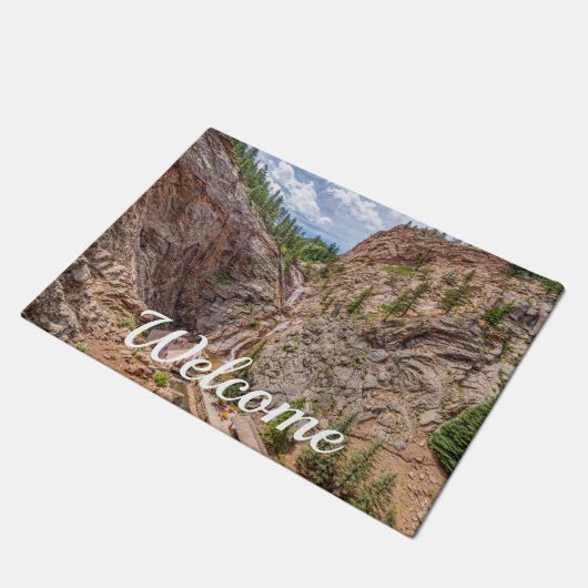 Seven Falls Colorado Willkommen Fußmatte (Schrägansicht)