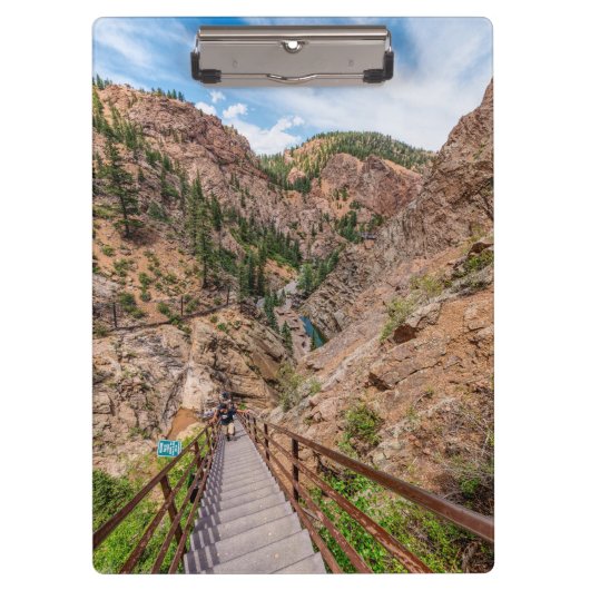 Seven Falls Stairs Clipboard Klemmbrett (Vorderseite)