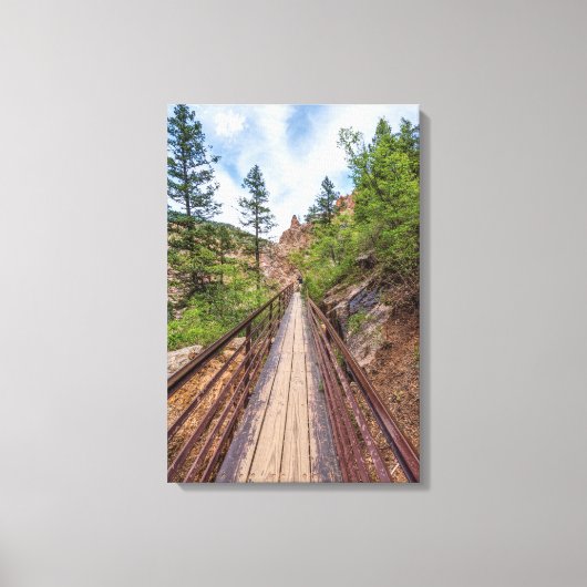 Seven Falls Walkway Bridge Canvas Print Leinwanddruck (Vorderseite)