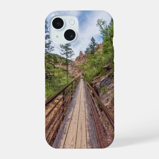 Seven Falls Walkway Bridge iPhone Case 15 Hülle (Rückseite)