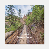 Seven Falls Walkway Bridge Square Magnet (Vorne)